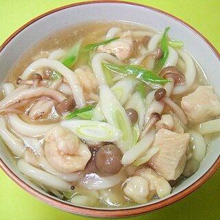 しめじと鶏むね肉のとろみうどん